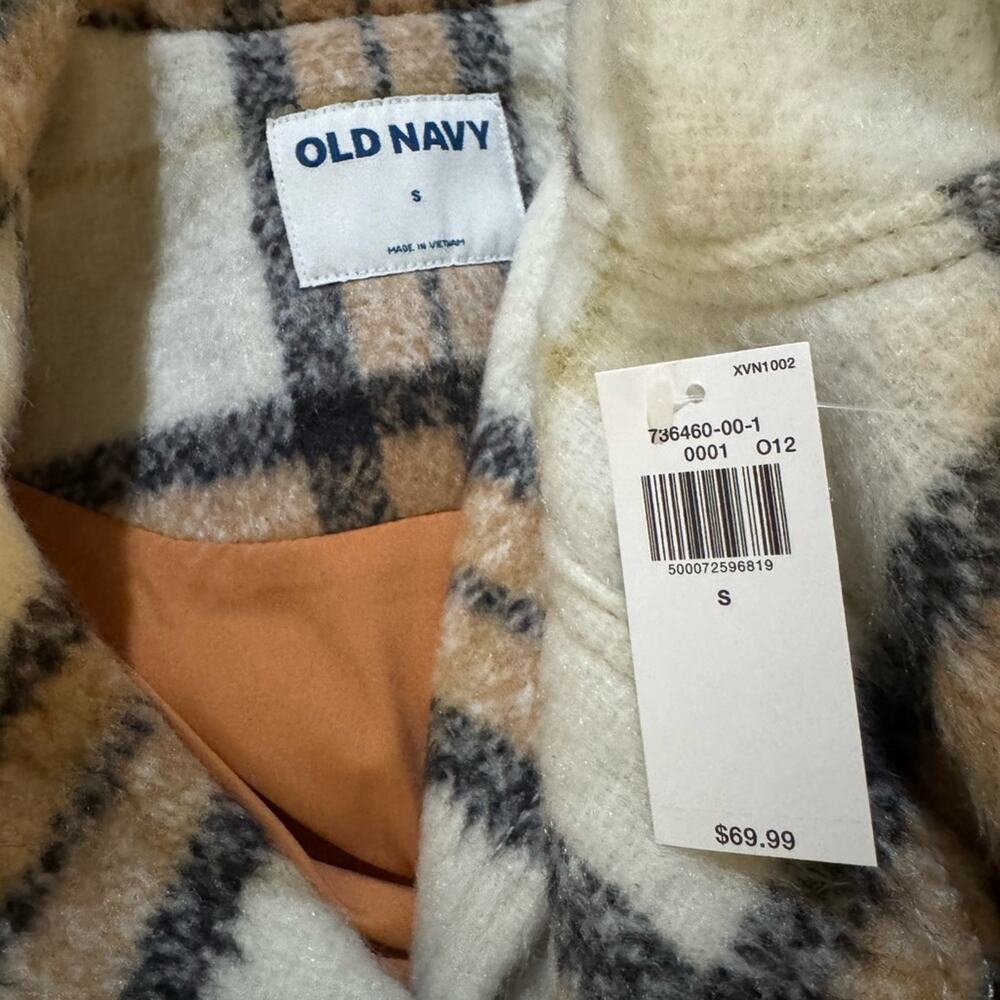 Old Navy Printed Flannel Long Utility Shacket for Women - S - Picture 8 of 8